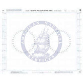 British Admiralty Nautical Chart 5342: Lat. 18° to 24° (Mercator projection with Compass Rose) 818 x 608mm